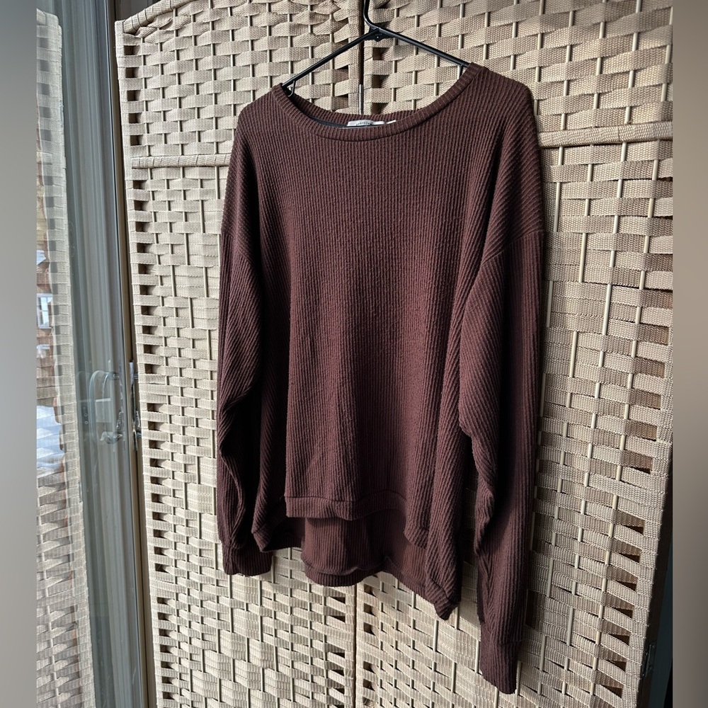 Brown/Red Crew Neck Sweater